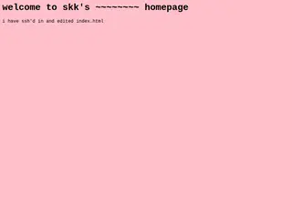 welcome to skk ~ page