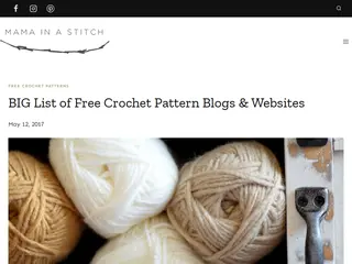 BIG List of Free Crochet Pattern Blogs & Websites – Mama In A Stitch