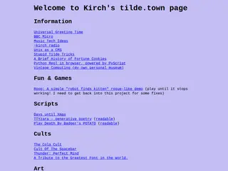 welcome to kirch's ~ page