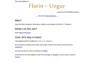 Homepage • Florin Ungur