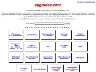 epguides.com * Main Menu Page