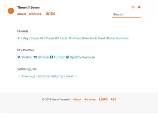 Links - Three till Seven