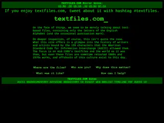 T E X T F I L E S D O T C O M