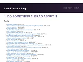 Shae Erisson's blog - 1. DO SOMETHING 2. BRAG ABOUT IT