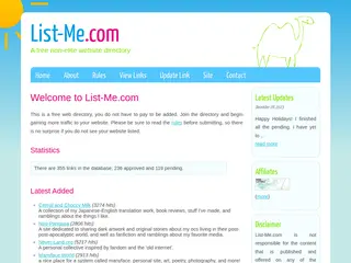 List-Me.Com / A free non-elite website directory