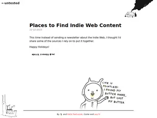 Places to Find Indie Web Content · Untested