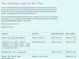 The internet used to be fun