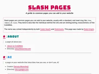 slash pages