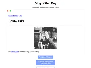 Blog of the .Day: Explore the (indie) web, one blog at a time.