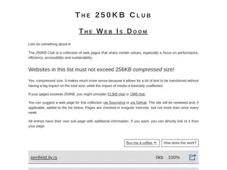 The 250kb Club
