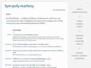 Sympolymathesy, by Chris Krycho
