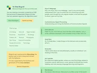 Ye Olde Blogroll - Because blogs are the soul of the web