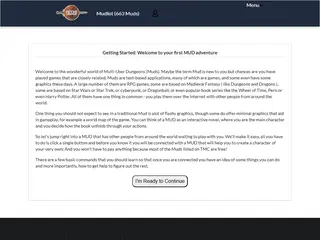 The Mud Connector | TMC Mudlist, Muds and Text Games
