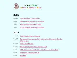 annie's blog