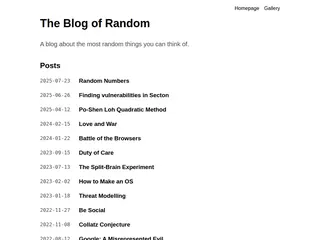 The Blog of Random