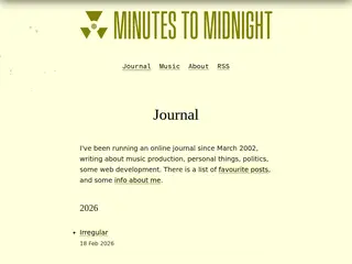 Minutes to Midnight - A Personal Website