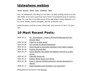 ldstephens weblog