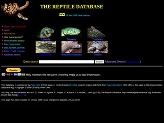 THE REPTILE DATABASE