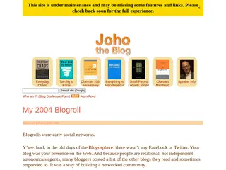 Joho the Blog » My 2004 Blogroll