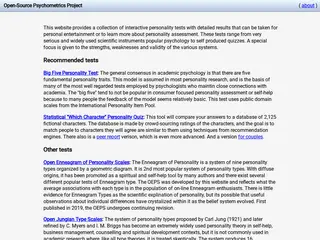 Take a personality test - Open Source Psychometrics Project