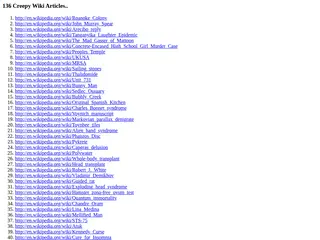 136 Creepy Wikipedia Articles