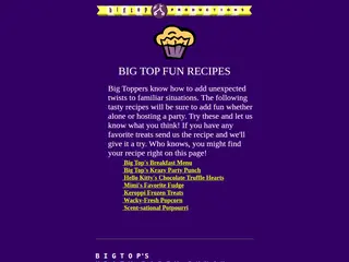 BIG TOP'S FUN RECIPES