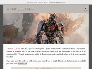 A Prime Leader - an Optimus Prime tribute