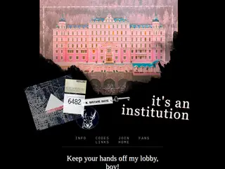 It's an Instituition. // The Grand Budapest Hotel Fanlisting