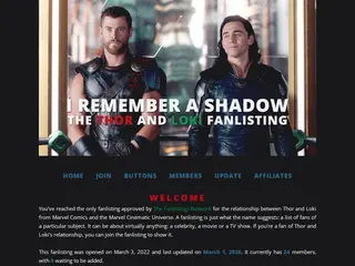I Remember a Shadow: The Thor and Loki Fanlisting