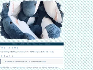 Swimming in Stuffing ... Blahaj fanlisting