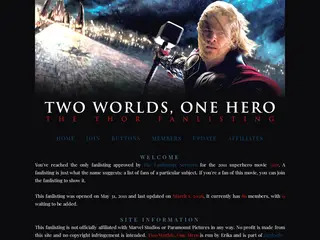 Two Worlds, One Hero: The Thor Fanlisting