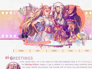 ⌜ deity. ⌟    ⋯    the fanlisting for gods and goddesses