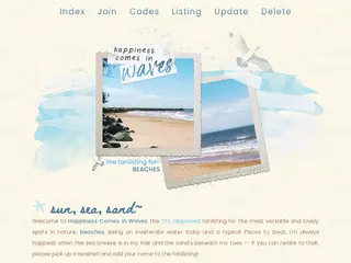 happiness comes in W~A~V~E~S~ { the fanlisting for BEACHES }