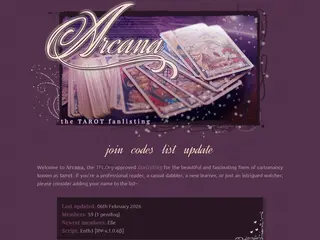 A R C A N A ... the t a r o t fanlisting
