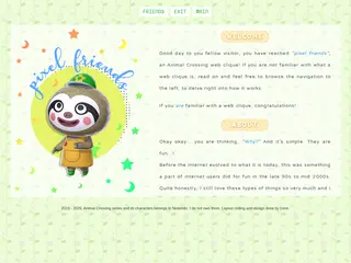 pixel friends   ✿   animal crossing clique