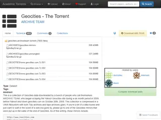 Geocities - The Torrent - Academic Torrents