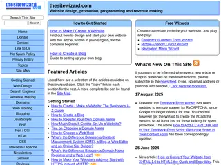 thesitewizard.com: Free webmaster tutorials and website creation tools