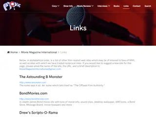 Links for film-related websites - Movie Magazine International