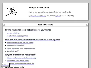 How to run a small social network site for your friends