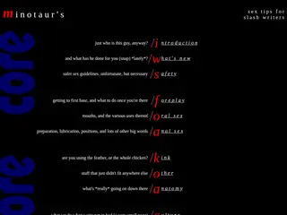 Minotaur's Sex Tips for Slash Writers - Core