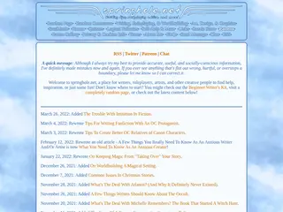 Springhole.net - Writing tips, roleplaying advice, random idea generators, and more!