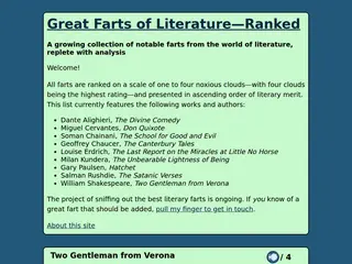 Great Farts of Literature—Ranked