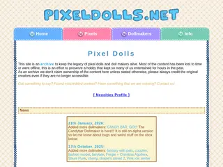 P I X E L D O L L S . N E T - (re)Discover the fun of pixel dolls and dollmakers!