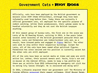 Government Cats and Riot Dogs