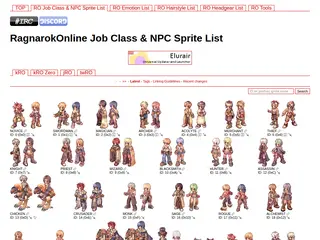 RagnarokOnline Job Class & NPC Sprite List » NPC IDs 0…53