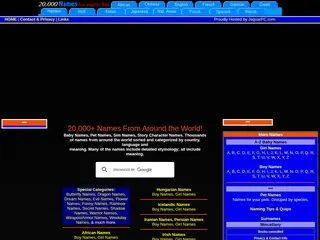 20000-NAMES.COM: 20,000+ Names from Around the World--baby names, pet, pets, sim, story character, meaning, origin, etymology, etymologies, meanings, origins