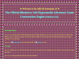 The Official Blueberry Soft Hypermedia Adventure Game Construction Engine Homepage