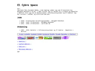 El Cybre $pace - Mats Dyremyhr Bakkes nettside