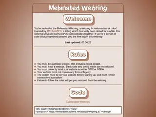 MELANATED WEBRING