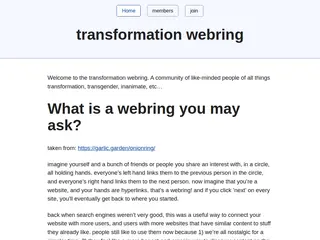 Transformation webring